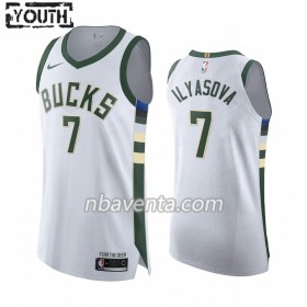 Camiseta Niños Milwaukee Bucks Ersan Ilyasova 7 2019-20 Nike Association Edition Swingman